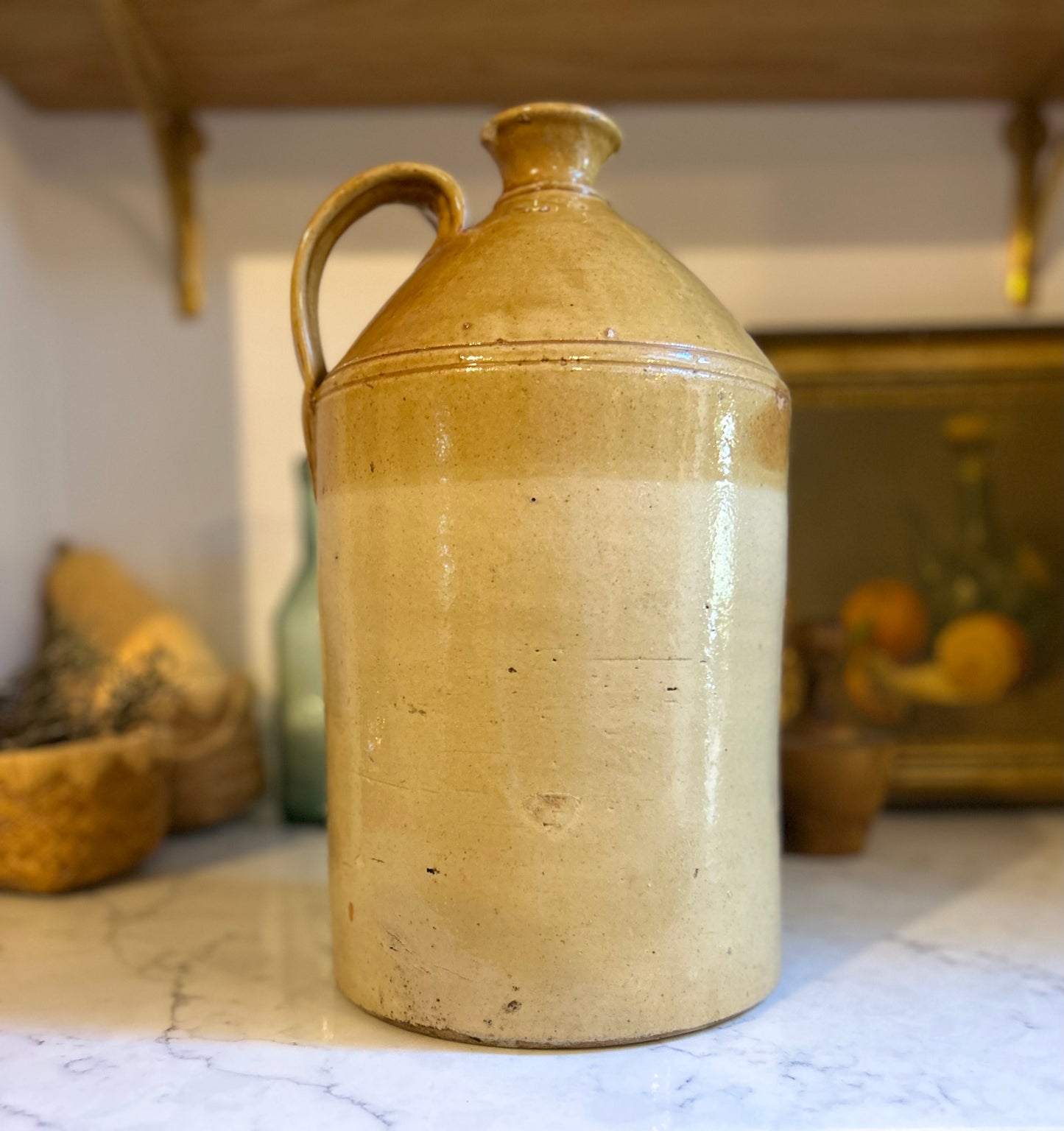 Large Stoneware Flagon