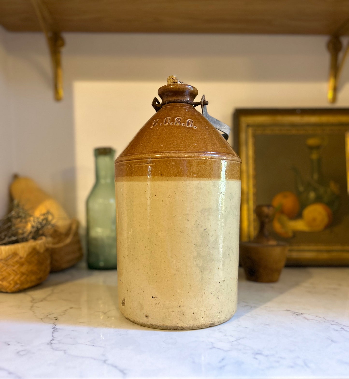 Vintage Stoneware Flagon by Royal Doulton & Co