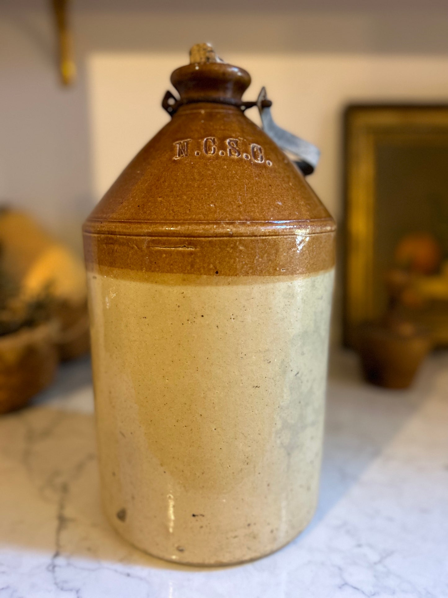 Vintage Stoneware Flagon by Royal Doulton & Co