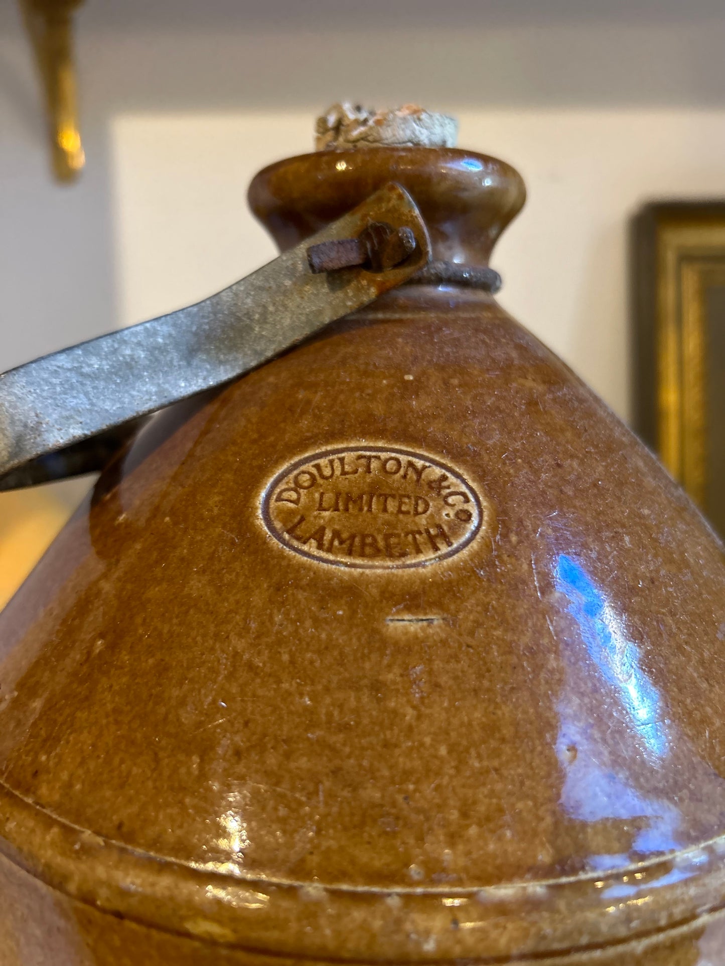 Vintage Stoneware Flagon by Royal Doulton & Co
