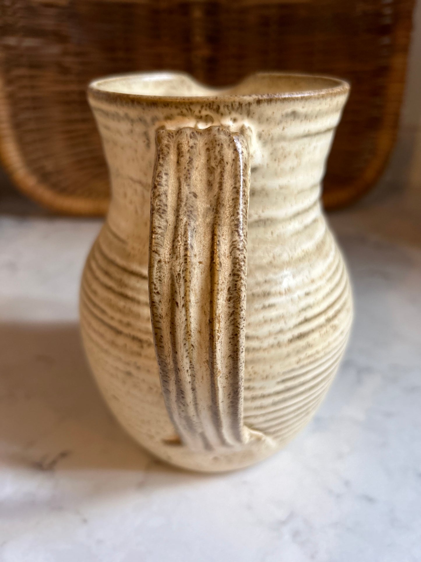 A Kingwood/Early Grey Shot Pottery Jug