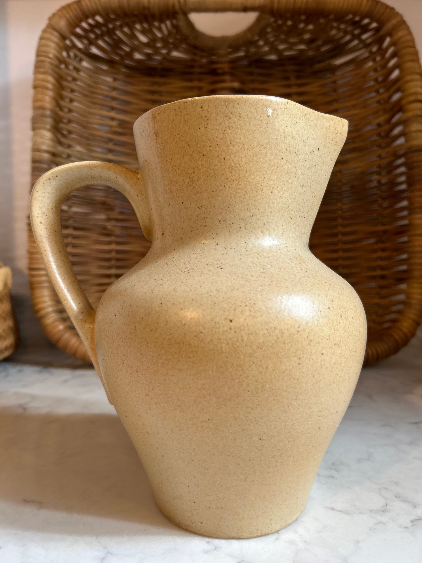 Vintage Speckled Beige Jug