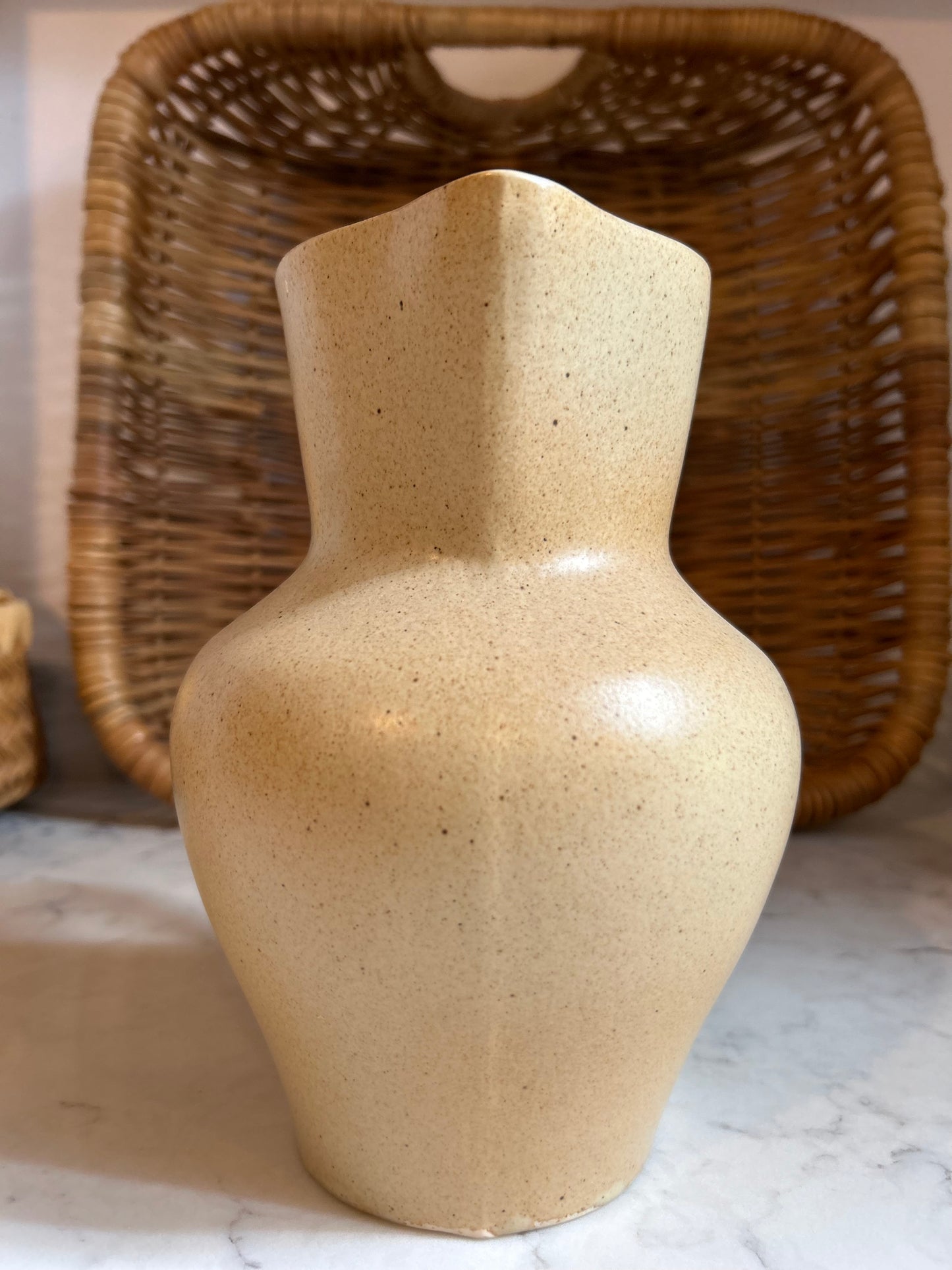 Vintage Speckled Beige Jug