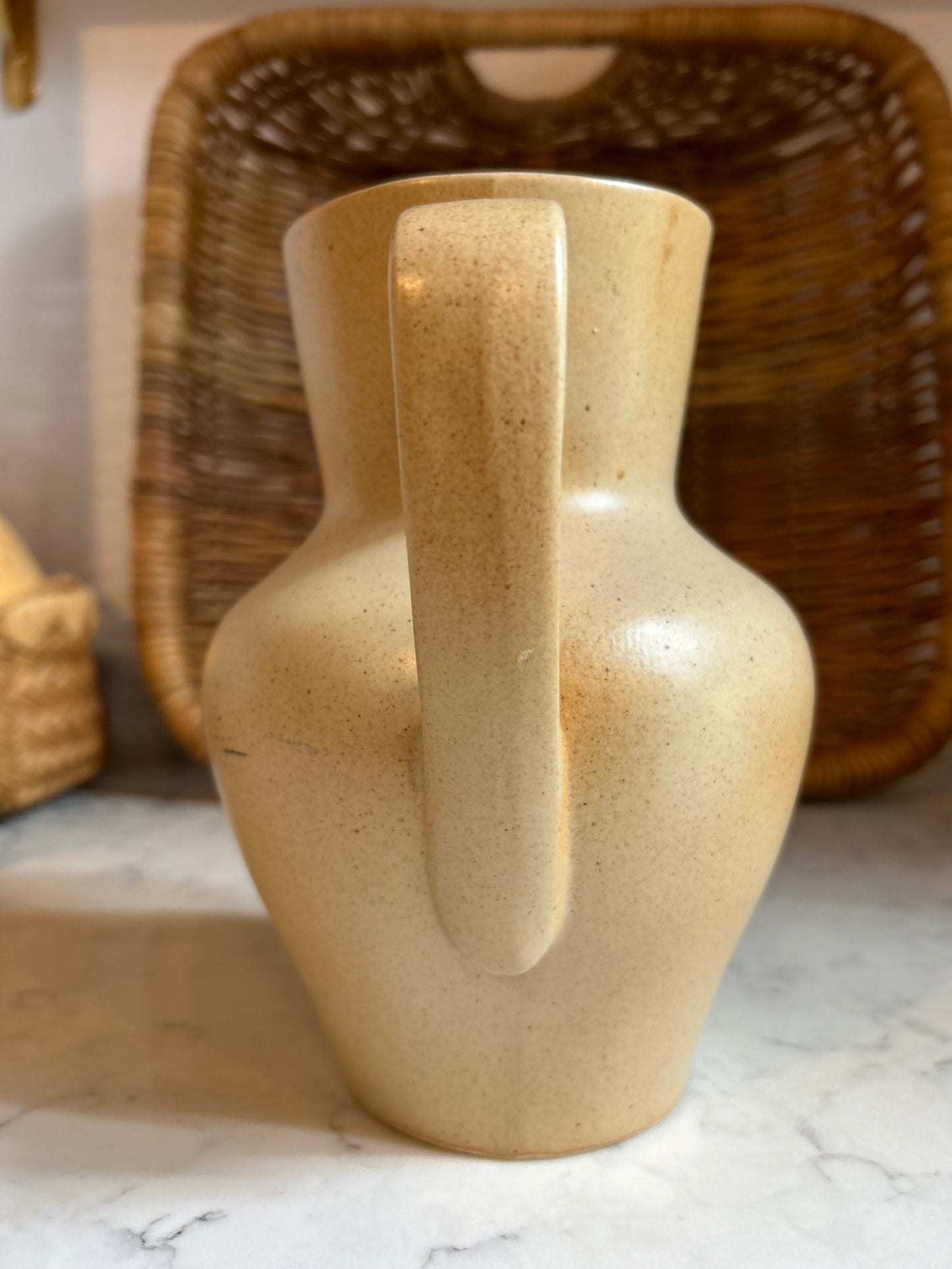Vintage Speckled Beige Jug