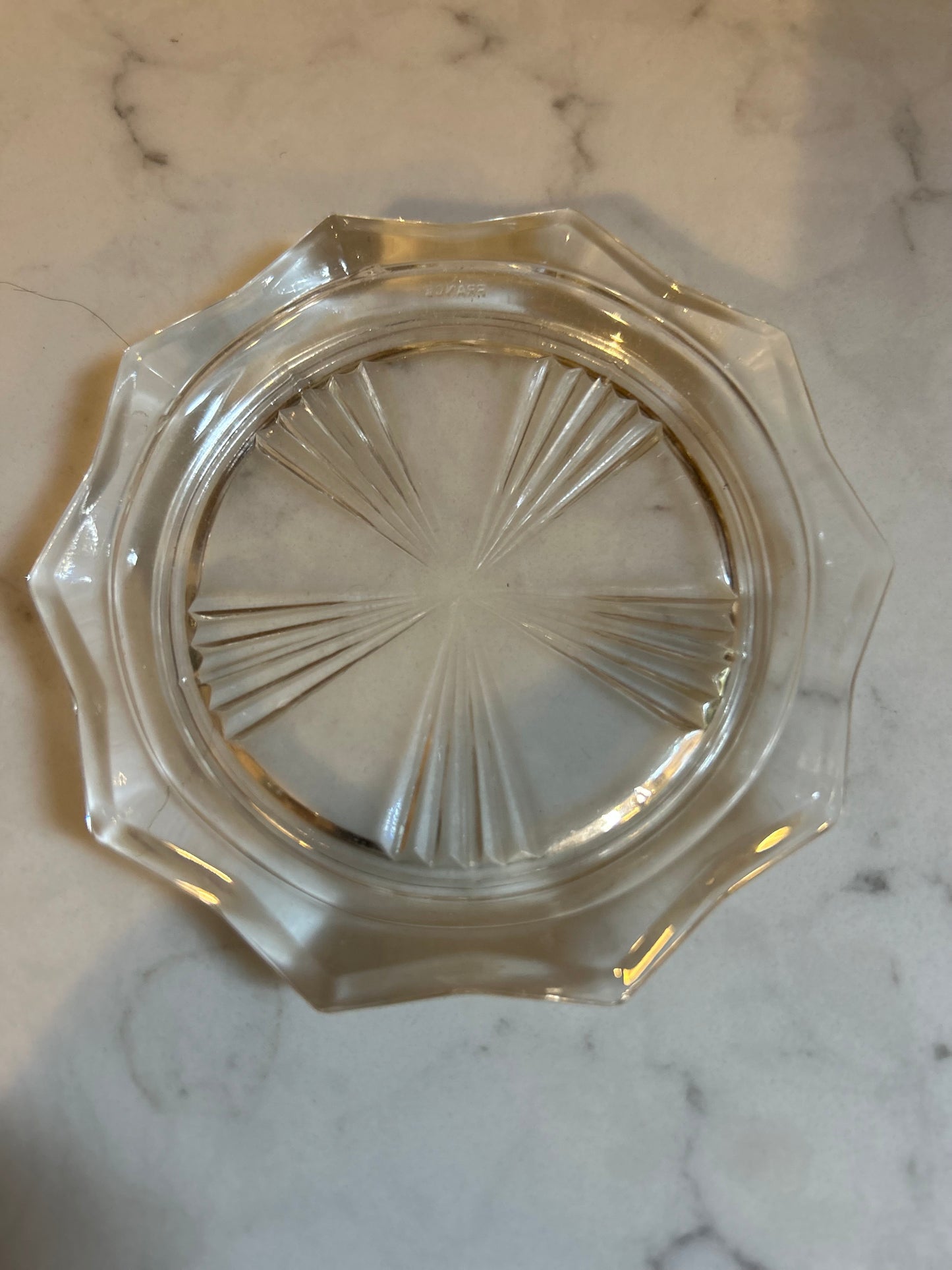 Set of 6 Vintage French Glass Coasters - by Reims