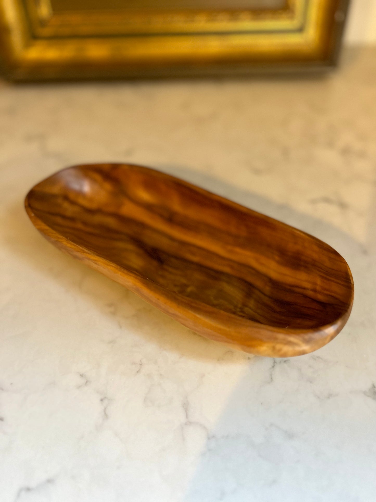 Oblong Shaped Wooden Bowl