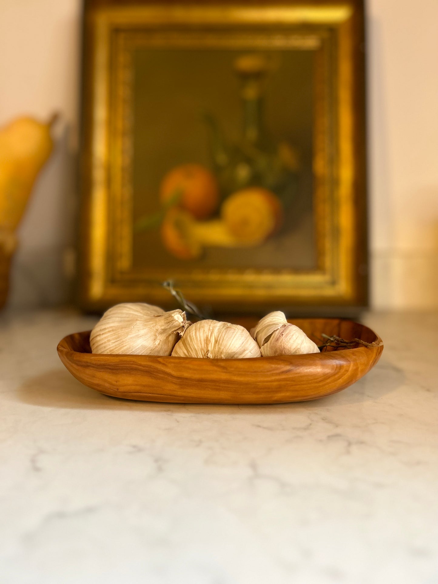 Oblong Shaped Wooden Bowl