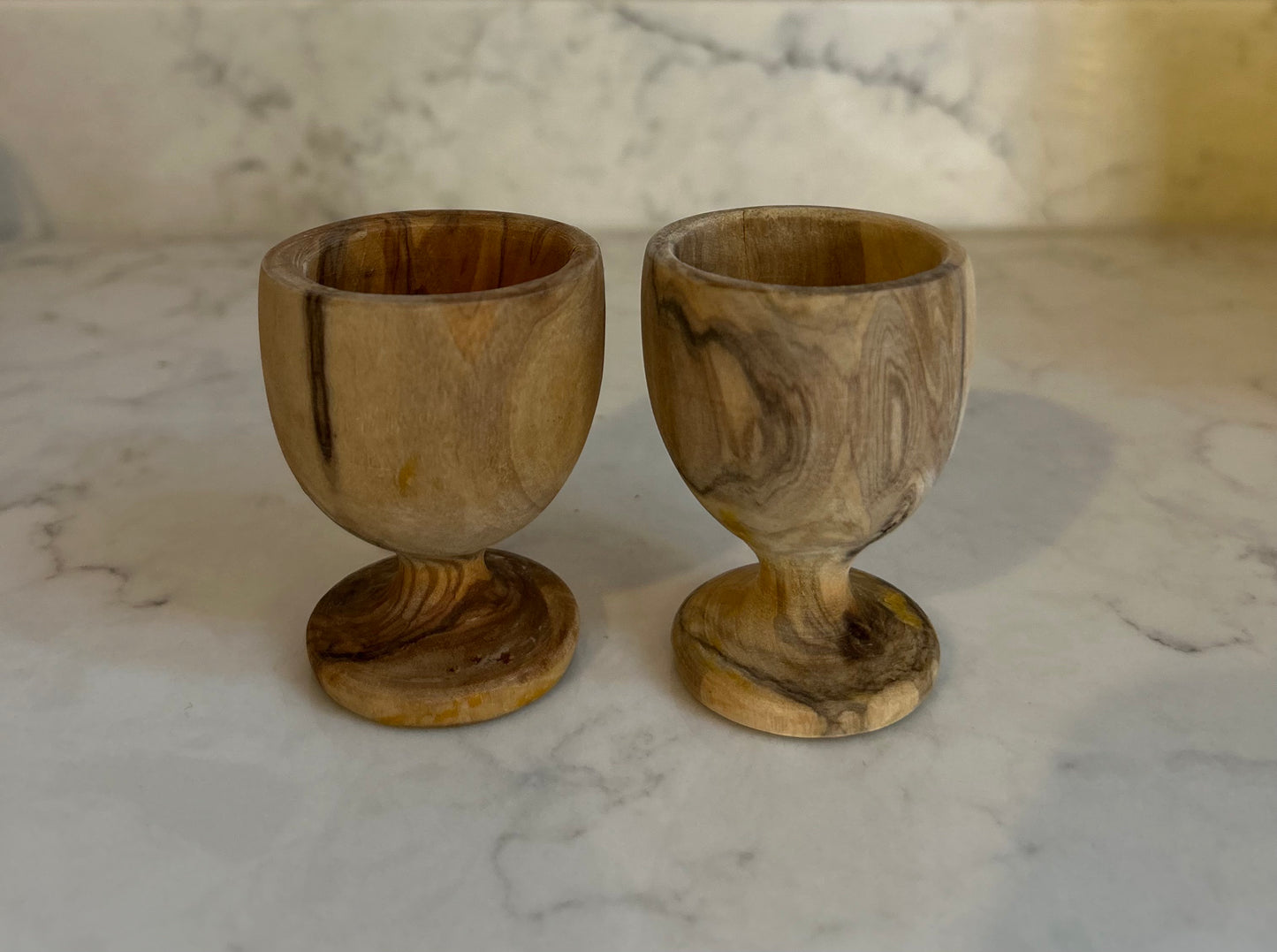 2 Wooden Egg Cups