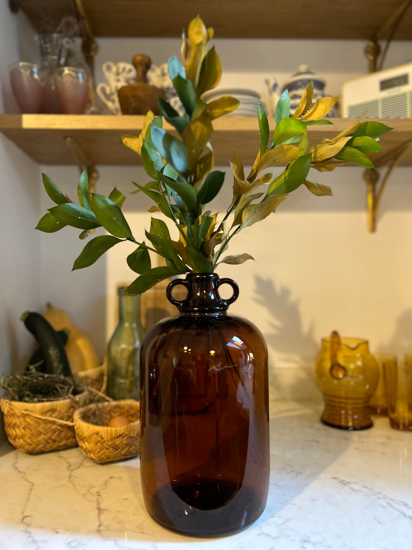 Glass Amber Demijohn