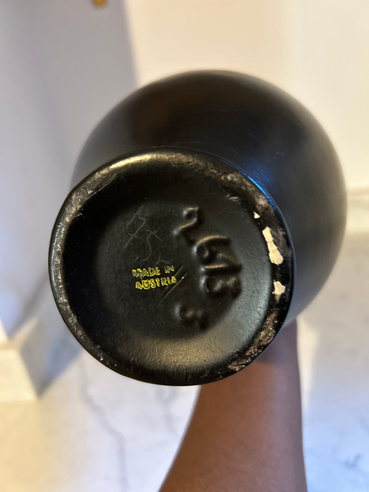 Vintage Black Vase by Gmundner Keramik of Austria 2613 -3