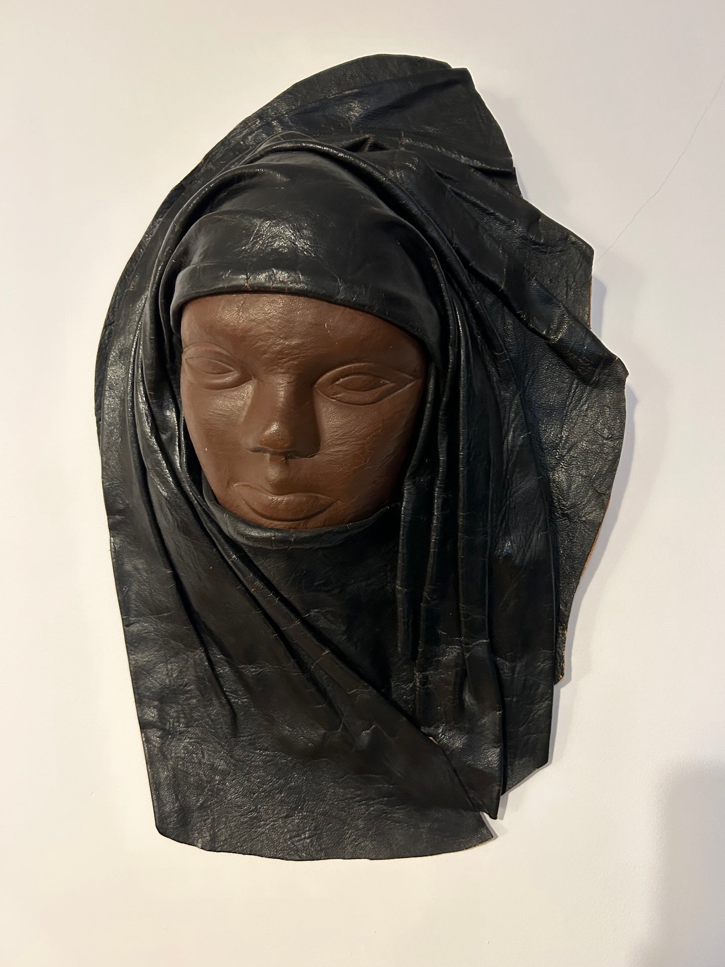 Vintage Leather Wall Sculpture