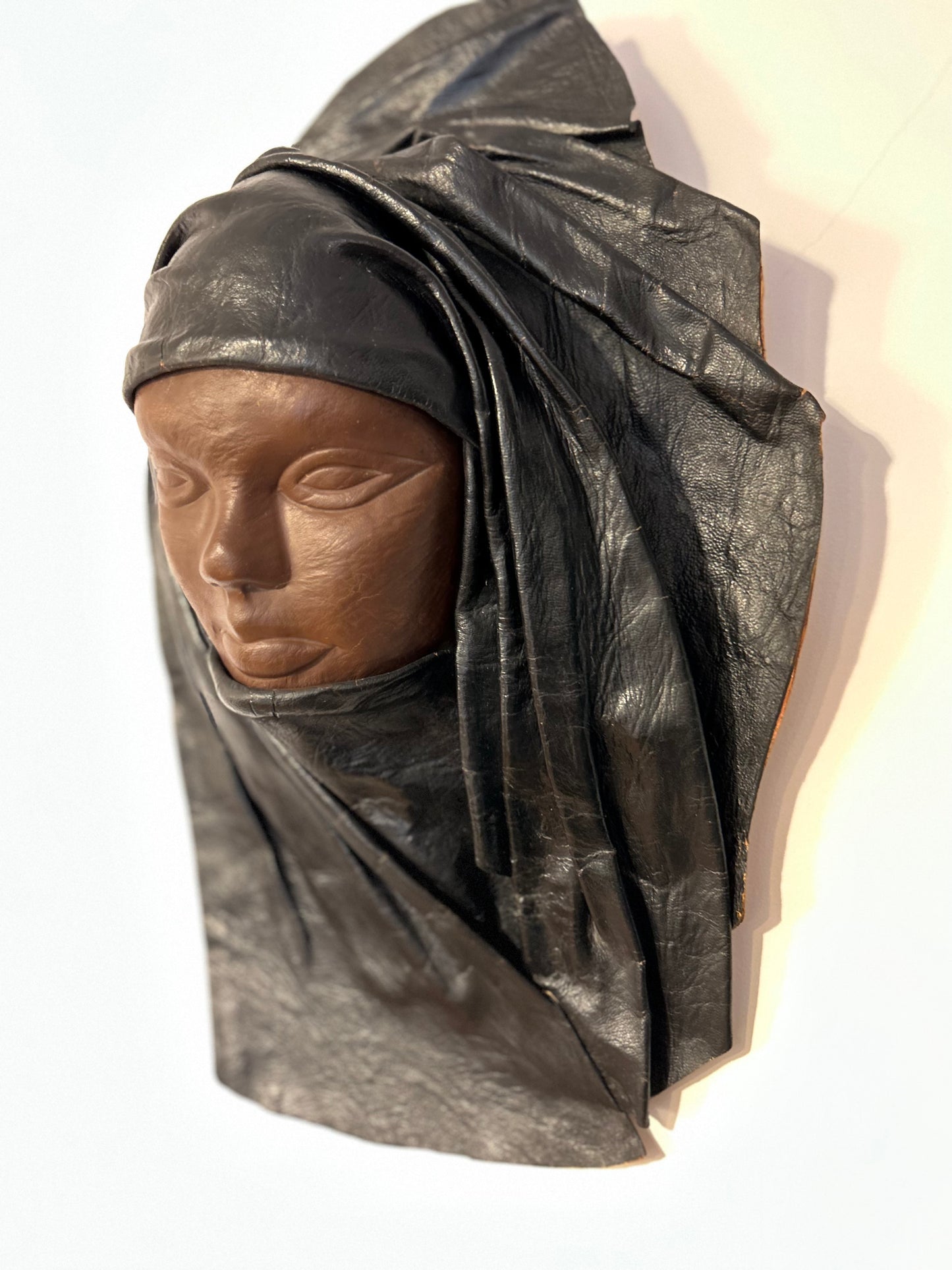 Vintage Leather Wall Sculpture