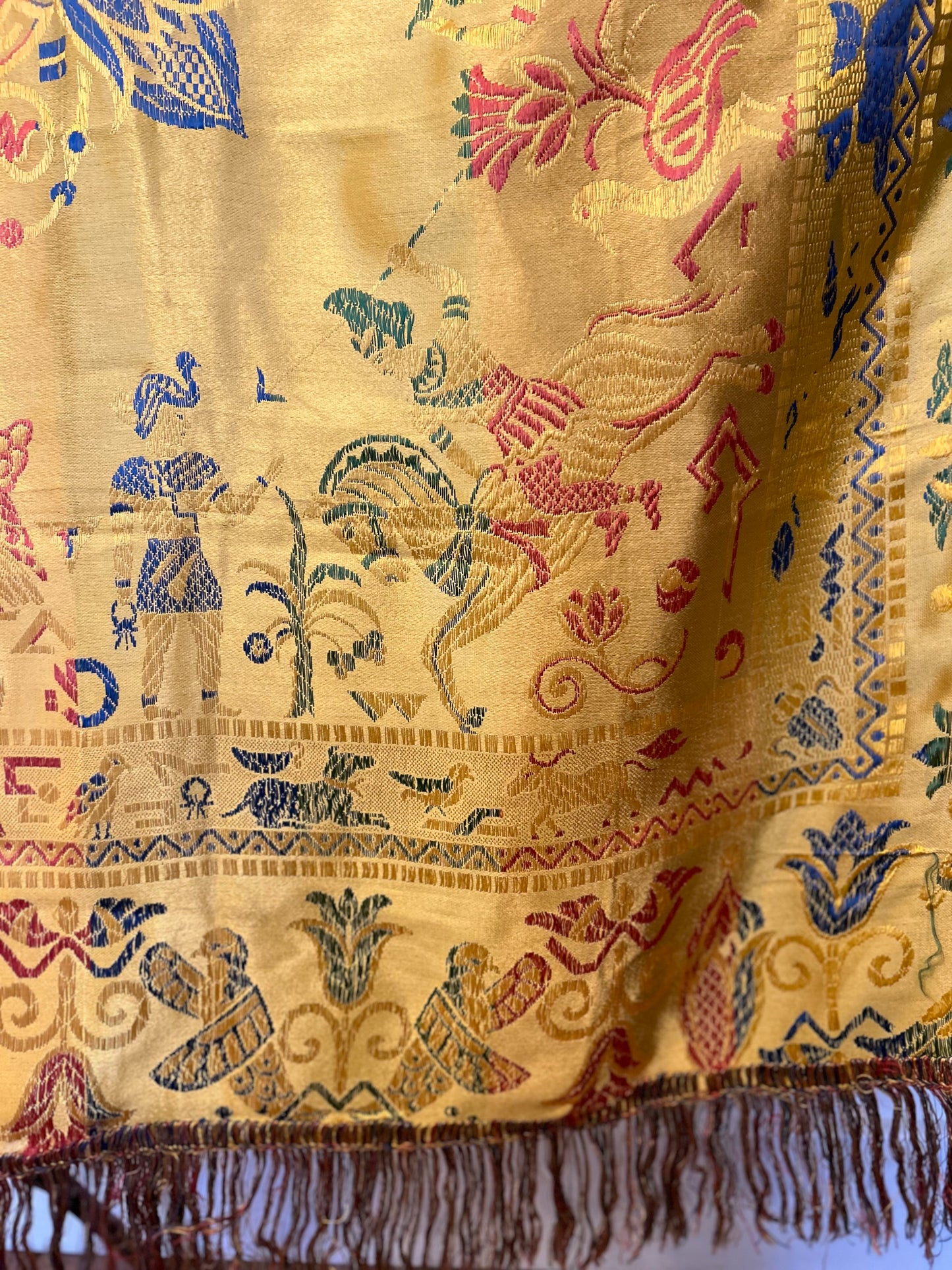 Rare Silk/Satin Brocade Wall Hanging/Table Cloth