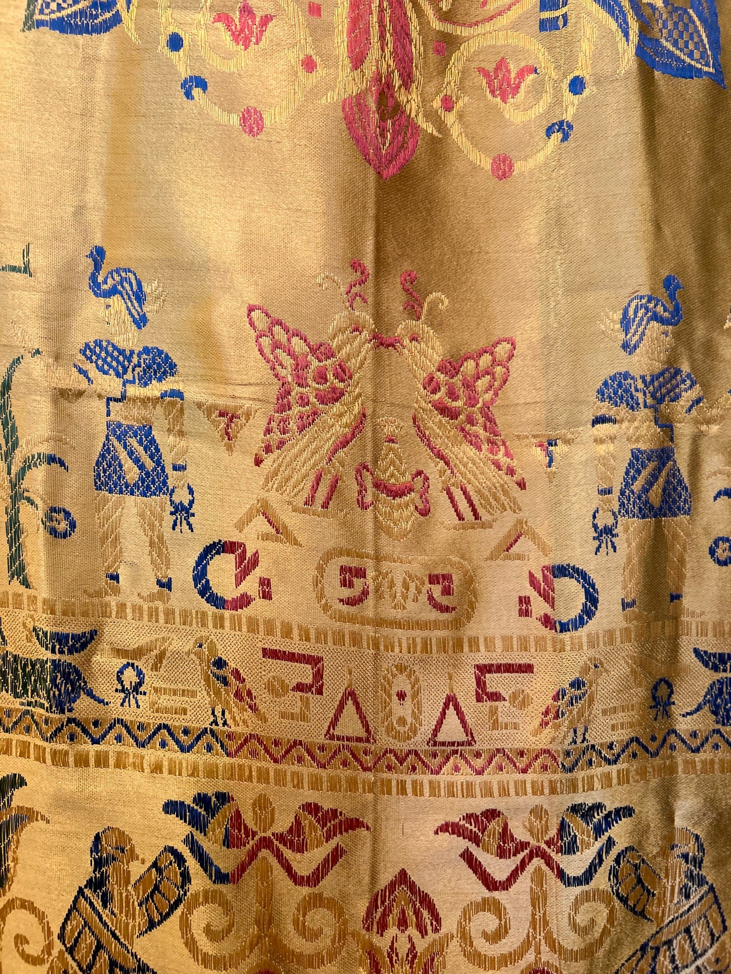 Rare Silk/Satin Brocade Wall Hanging/Table Cloth