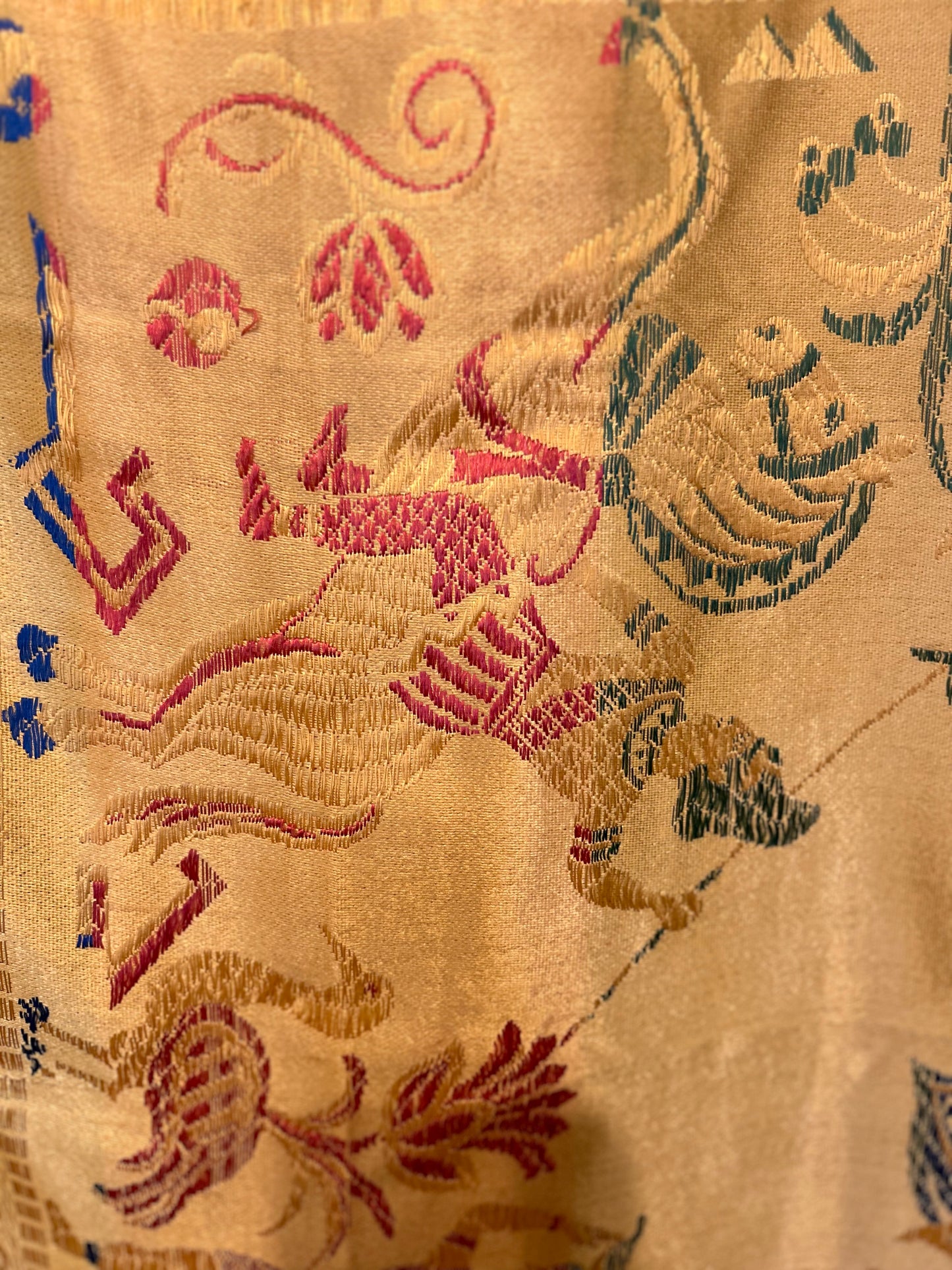 Rare Silk/Satin Brocade Wall Hanging/Table Cloth