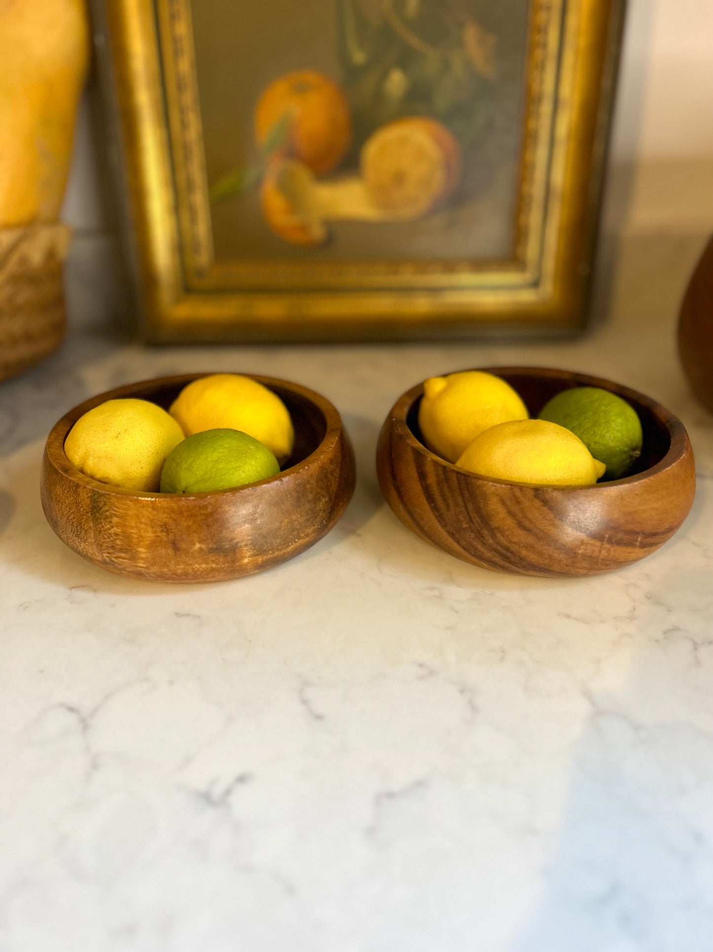 2 Vintage Wooden Bowls