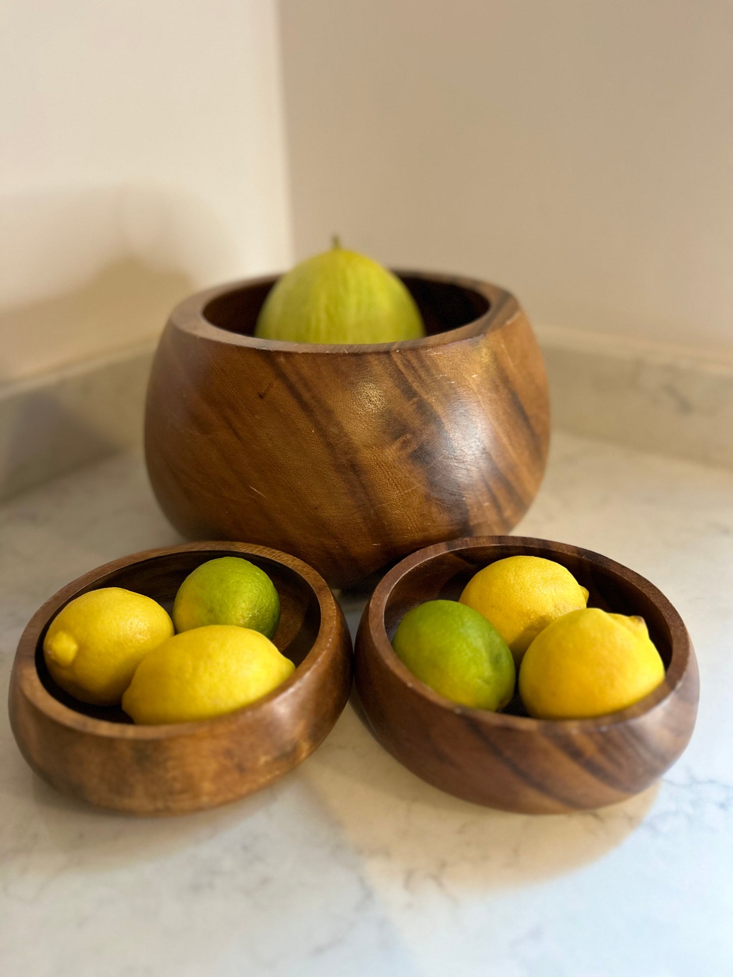 2 Vintage Wooden Bowls